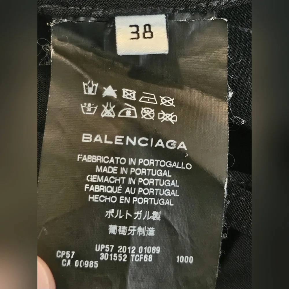 BALENCIAGA Paris Black Stretch Skinny Pants Size 38 US Size 8 - Picture 4 of 5